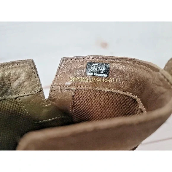 Ecco Womens US Size 7 Touch 15B Brown Suede Leather Slip On Ankle Boots Booties - Picture 9 of 16